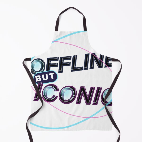 Item preview, Offline but Iconic – Chrome Y2K Cyber Aesthetic Design designed and sold by WORN.THOUGHTS.