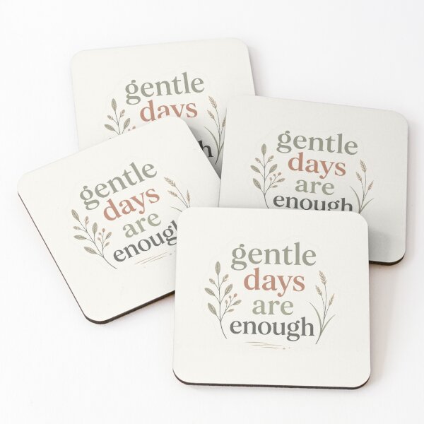 Item preview, Gentle Days Are Enough – Inspirational Self Care Message designed and sold by CosmicQuietStudio.