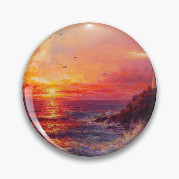 Item preview, Lighthouse Sunset - Contemporary Coastal Seascape designed and sold by Joey Santiago.