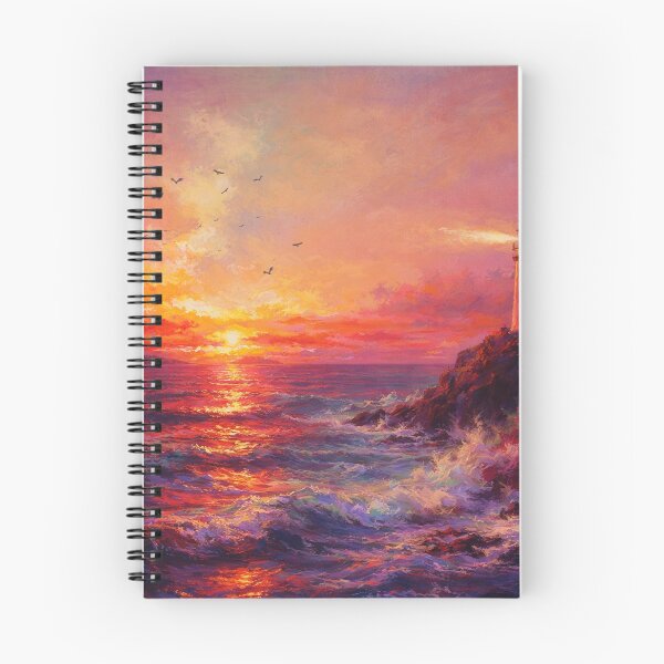 Item preview, Lighthouse Sunset - Contemporary Coastal Seascape designed and sold by Joey Santiago.
