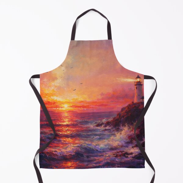 Item preview, Lighthouse Sunset - Contemporary Coastal Seascape designed and sold by Joey Santiago.