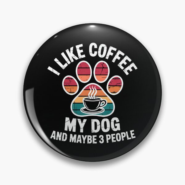 Item preview, Funny Coffee Dog Introvert Vintage Retro Design designed and sold by Outlet Raloel.