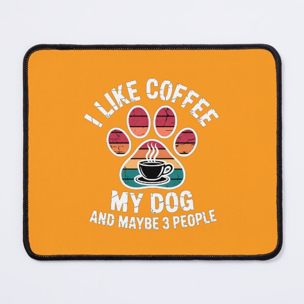 Item preview, Funny Coffee Dog Introvert Vintage Retro Design designed and sold by Outlet Raloel.