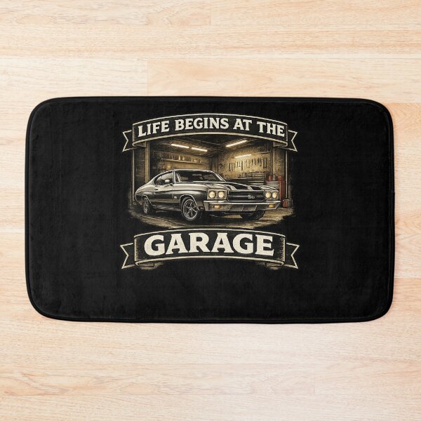 Item preview, Life Begins at the Garage designed and sold by RetroPlus.