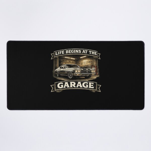 Item preview, Life Begins at the Garage designed and sold by RetroPlus.
