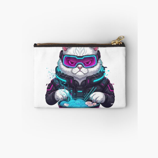 Item preview, Cyberpunk Neon Ramen Cat Meme - Retro Futurism Art designed and sold by Bangcen.