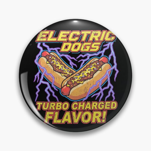 Artikelvorschau, Elektrische Hotdogs – Turbogeladener Geschmack – Retro-Hotdog der 80er entworfen und verkauft von TeNovaStudio ⭐⭐⭐⭐⭐.