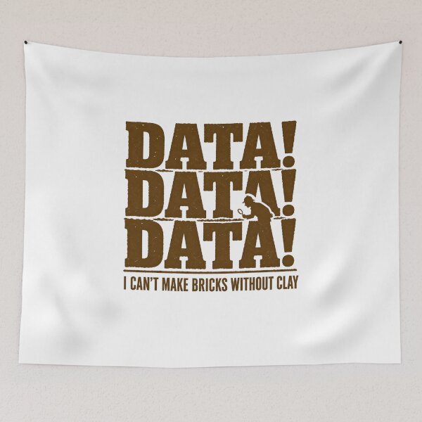 Artikelvorschau, Sherlock Holmes Data Zitat: Ziegel ohne Lehm entworfen und verkauft von Fenay Designs.