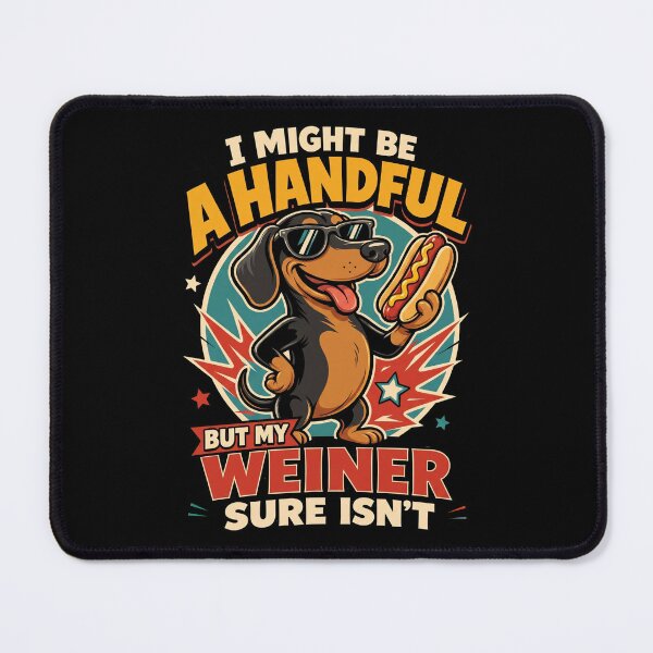 Item preview, Funny Dachshund Wiener Dog Pun Retro Comic Graphic designed and sold by Vermanartist.