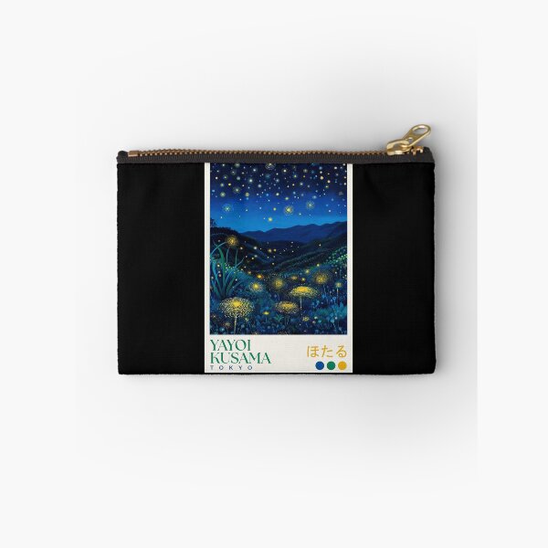 Item preview, Yayoi Kusama Firefly Poster Print - Blue Yellow Glowing Dandelion Night Landscape Wall Art, Tokyo Art designed and sold by MorningJoco.