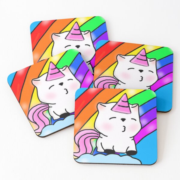 Item preview, Rainbow Unicorn Cat designed and sold by PastelPetTales.