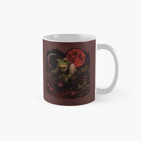 Item preview, Blood Moon Beet Harvest Frog Sticker – Gothic Garden Illustration designed and sold by SimplePoDesign.