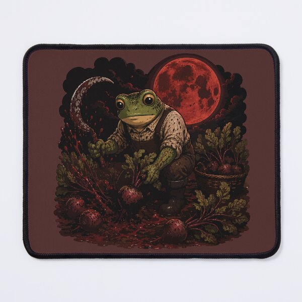 Item preview, Blood Moon Beet Harvest Frog Sticker – Gothic Garden Illustration designed and sold by SimplePoDesign.