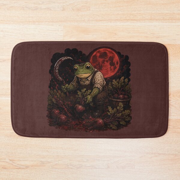 Item preview, Blood Moon Beet Harvest Frog Sticker – Gothic Garden Illustration designed and sold by SimplePoDesign.