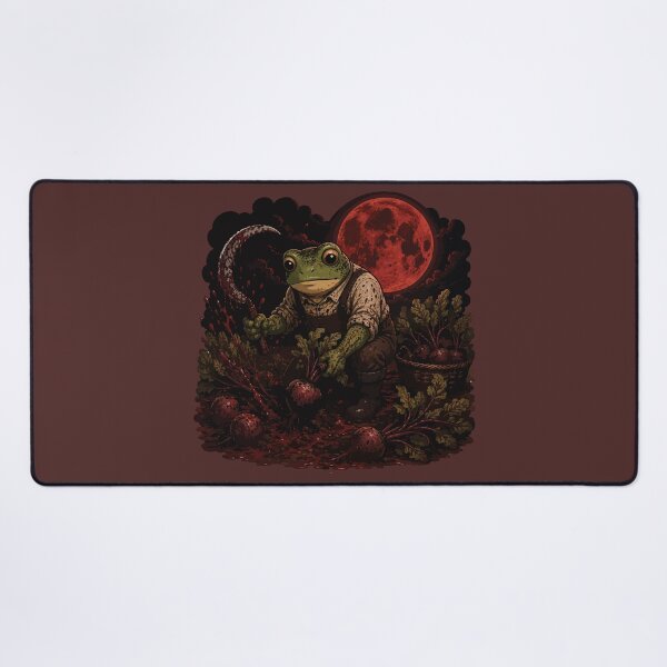 Item preview, Blood Moon Beet Harvest Frog Sticker – Gothic Garden Illustration designed and sold by SimplePoDesign.