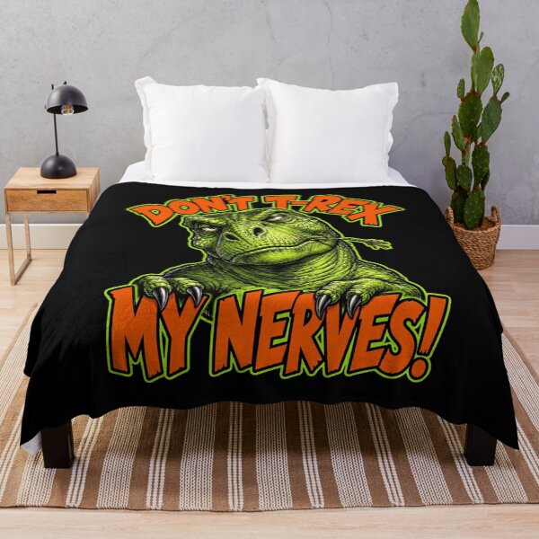 Item preview, Don’t T-Rex My Nerves Funny Grumpy Dinosaur Pun designed and sold by Anyshca.