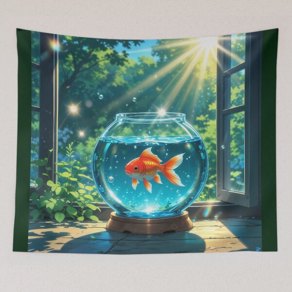 Item preview, Golden Solace in a Sunlit Room designed and sold by waiko67-shop.