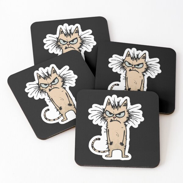 Item preview, Unhinged Poorly Drawn Angry Cat Doodle Drawing designed and sold by TackyTime.