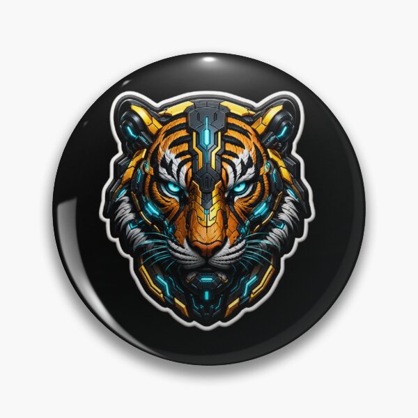 Item preview, Cyberpunk Mech Tiger Futuristic Streetwear 3D Puff Sticker designed and sold by Satish04.