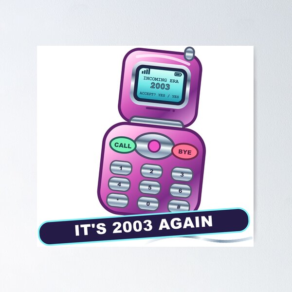 Item preview, Call Me When It’s 2003 – Y2K Flip Phone Nostalgia Design designed and sold by FlamoArt.