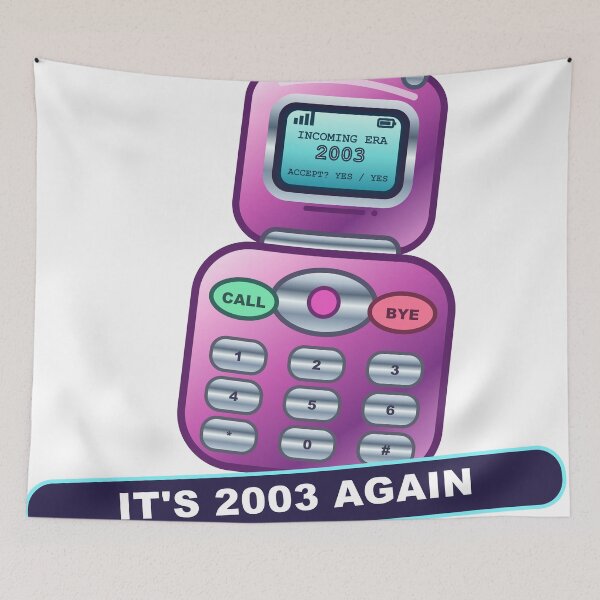 Item preview, Call Me When It’s 2003 – Y2K Flip Phone Nostalgia Design designed and sold by FlamoArt.