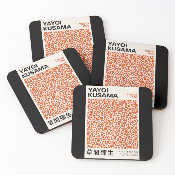 Item preview, Yayoi Kusama Orange Infinity Nets Poster 1998 - Classic Polka Dot Wall Art Print, Tokyo Red Orange Decor designed and sold by scrambledpeg.
