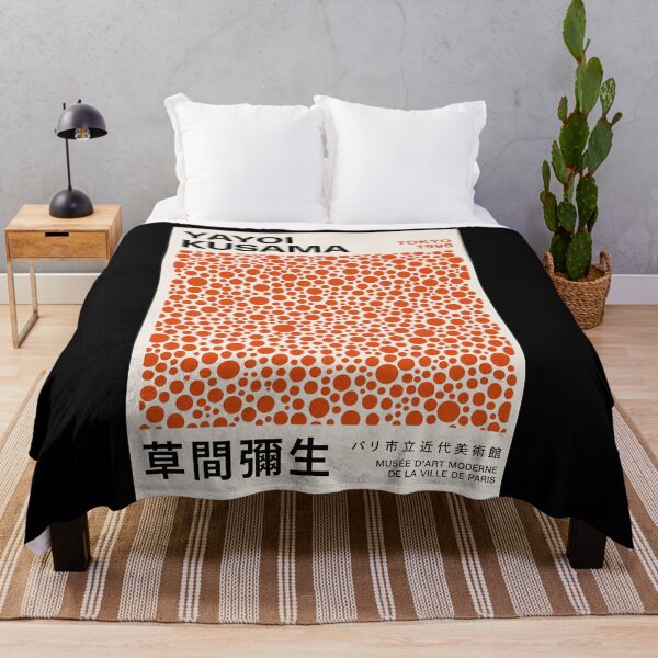 Item preview, Yayoi Kusama Orange Infinity Nets Poster 1998 - Classic Polka Dot Wall Art Print, Tokyo Red Orange Decor designed and sold by scrambledpeg.