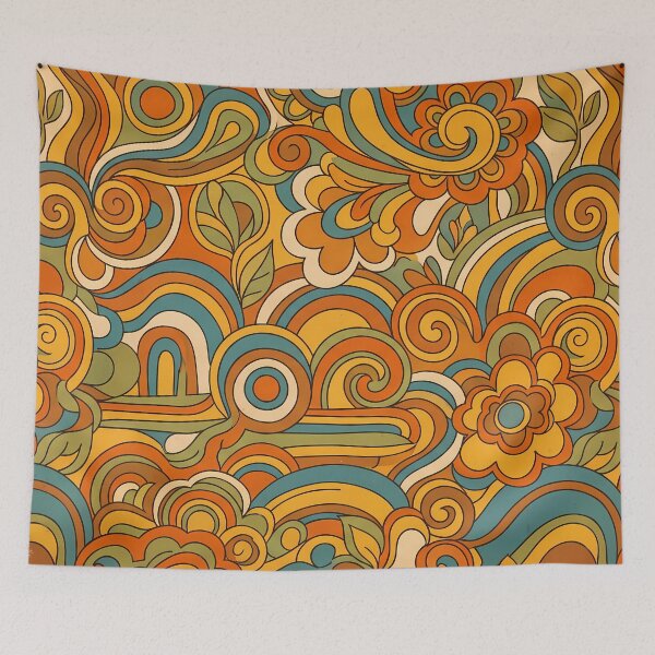 Item preview, Retro White Black Yellow Blue Red Orange Green designed and sold by ART ATTACK ZONE.