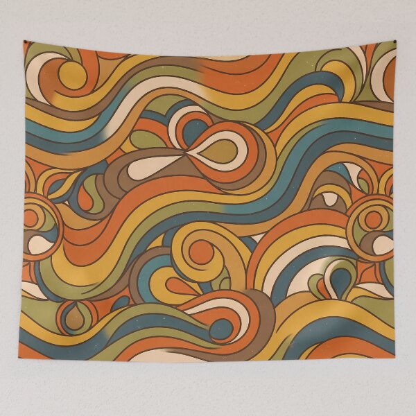 Item preview, Waves White Black Yellow Blue Red Orange Green designed and sold by ART ATTACK ZONE.
