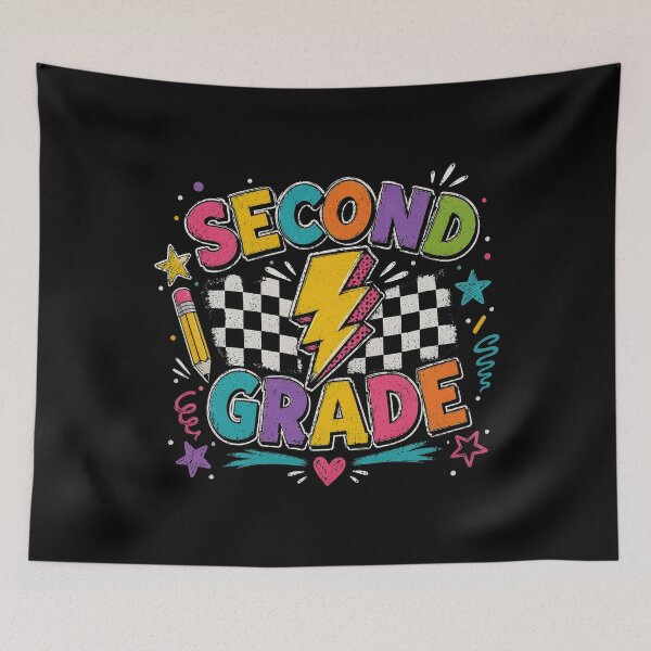 Item preview, Second Grade Lighting Bolt Pencil Retro 2nd Grade Teacher designed and sold by OlakunleOloroz.