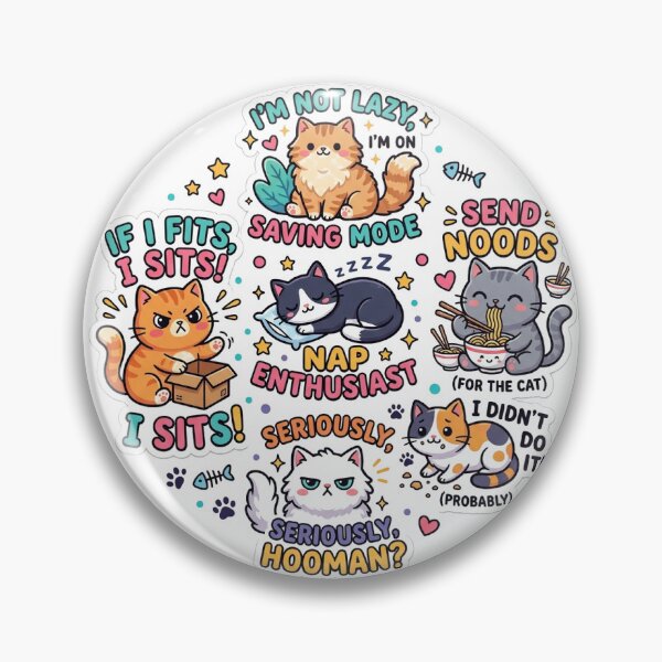 Item preview, Funny Kawaii Cat Memes Sticker Pack - Adorable & Sassy Kittens designed and sold by Bangcen.