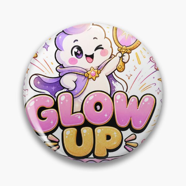 Item preview, Glow Up In Progress Sticker designed and sold by RedRubyBubble.