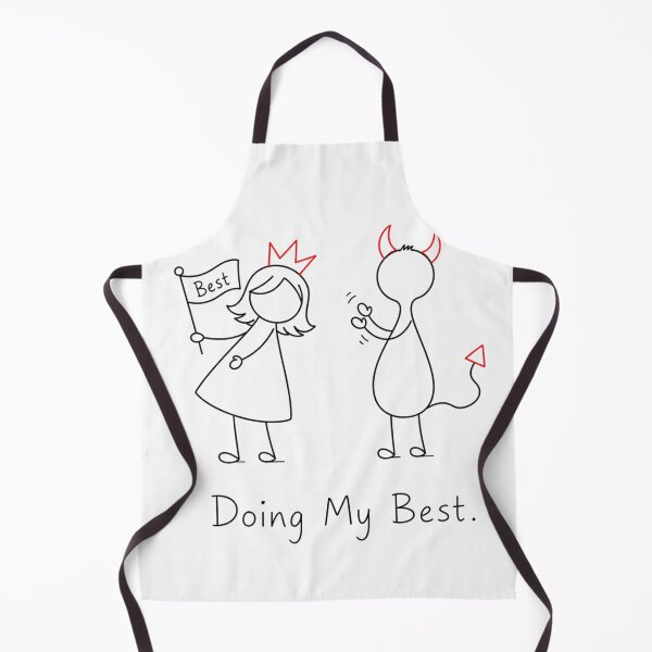 Item preview, Doing My Best. | Princess & Devil Funny Motivational Line Art designed and sold by byMosia.