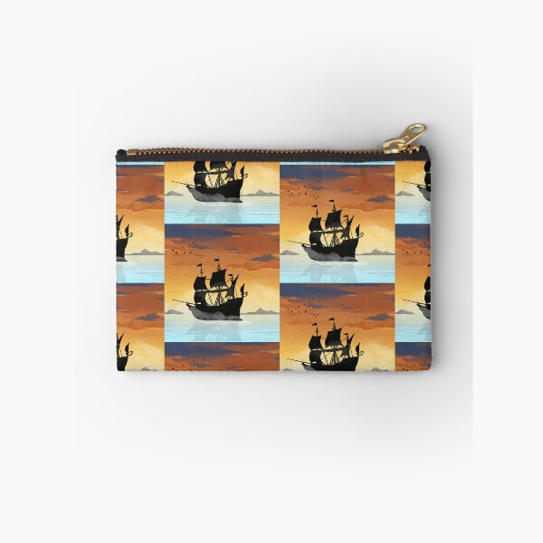 Item preview, Sailing Into Golden Horizons | Vintage Ocean Adventure Ship designed and sold by BlueTideGallery.
