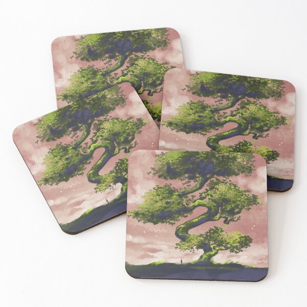 Item preview, Majestic Bonsai Tree Landscape with Miniature Traveler designed and sold by zanaxxer.