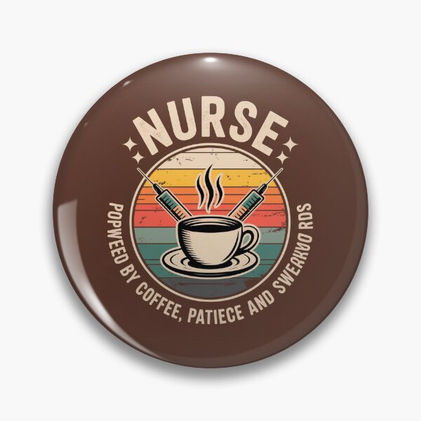 Item preview, Funny Nurse Powered By Coffee Patience Retro Vintage designed and sold by Outlet Raloel.