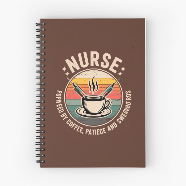 Item preview, Funny Nurse Powered By Coffee Patience Retro Vintage designed and sold by Outlet Raloel.