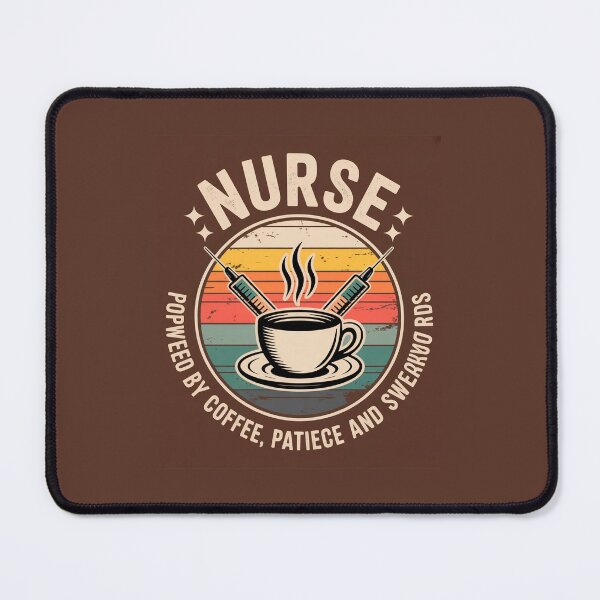 Item preview, Funny Nurse Powered By Coffee Patience Retro Vintage designed and sold by Outlet Raloel.