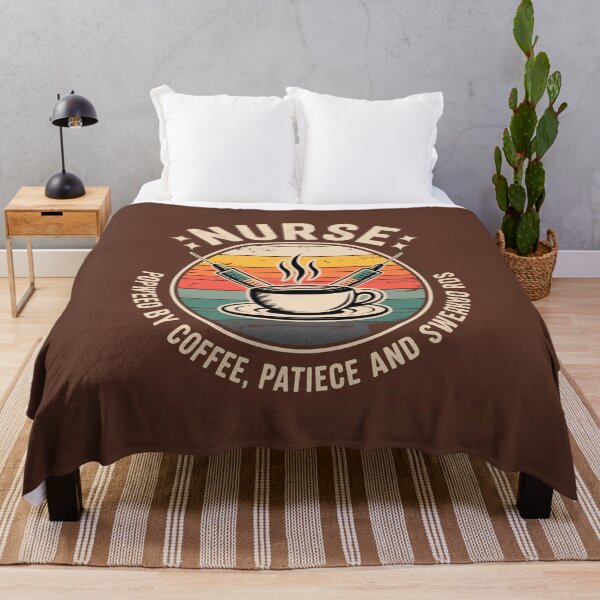 Item preview, Funny Nurse Powered By Coffee Patience Retro Vintage designed and sold by Outlet Raloel.