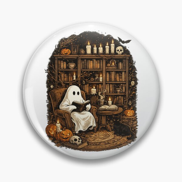 Item preview, Cute Ghost Reading in a Haunted Library designed and sold by afr-saad.