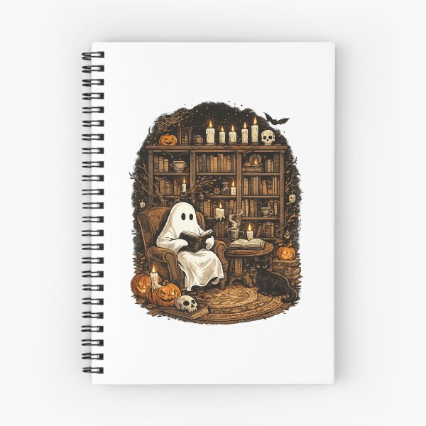 Item preview, Cute Ghost Reading in a Haunted Library designed and sold by afr-saad.