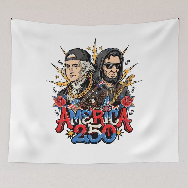 Item preview, Presidents Rock Washington Lincoln Guitar America 250 Years v4 designed and sold by DarylWelsh2024.