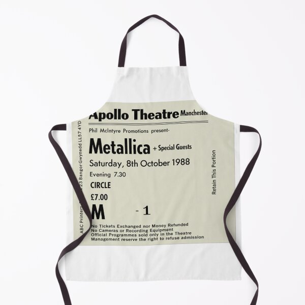 Item preview, Metallica Ticket | Apollo Theatre 1988 designed and sold by Sector 99.