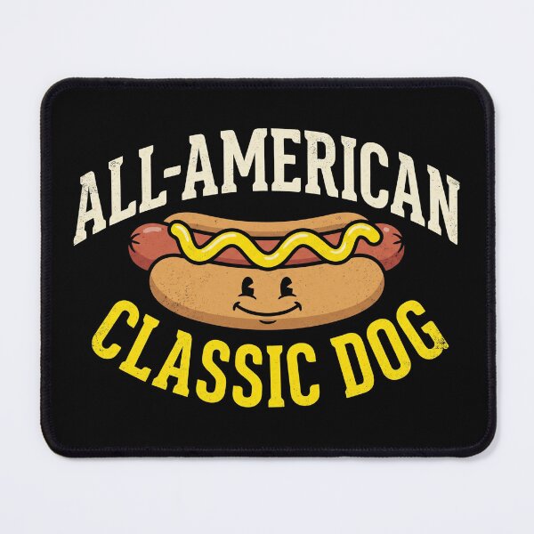 Item preview, All-American Classic Dog Vintage Hotdog Cartoon designed and sold by TeNovaStudio.