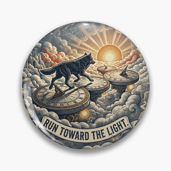 Item preview, Run Toward the Light – Cosmic Wolf Art designed and sold by Dogandesighn.