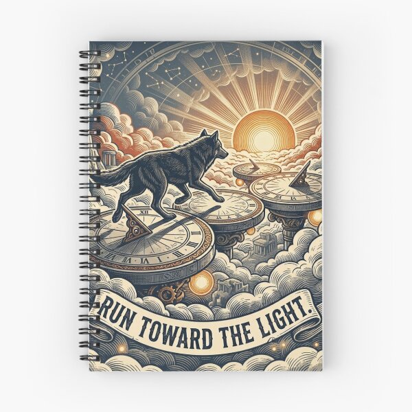 Item preview, Run Toward the Light – Cosmic Wolf Art designed and sold by Dogandesighn.