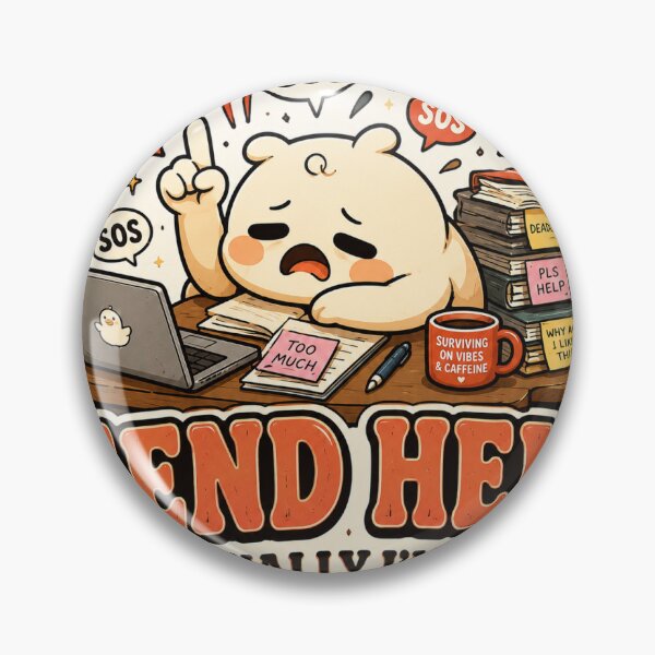 Item preview, Send Help (Actually I'm Fine) Sticker designed and sold by RedRubyBubble.