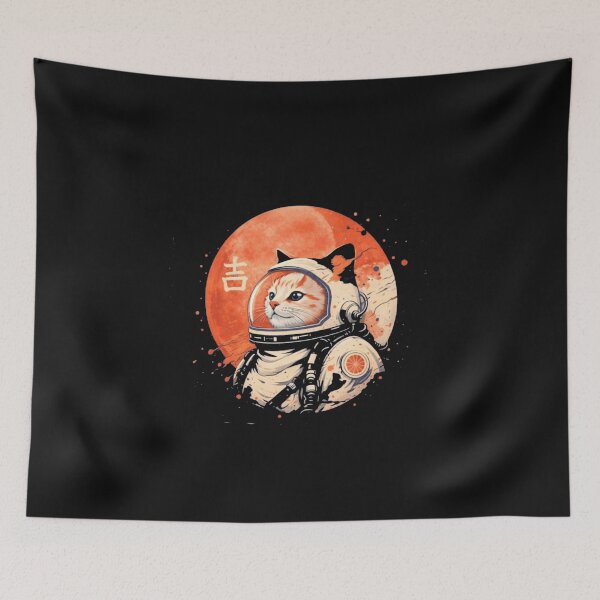 Item preview, Japanese Minimalist 1950s Retro Space Cat designed and sold by Gbriel3.