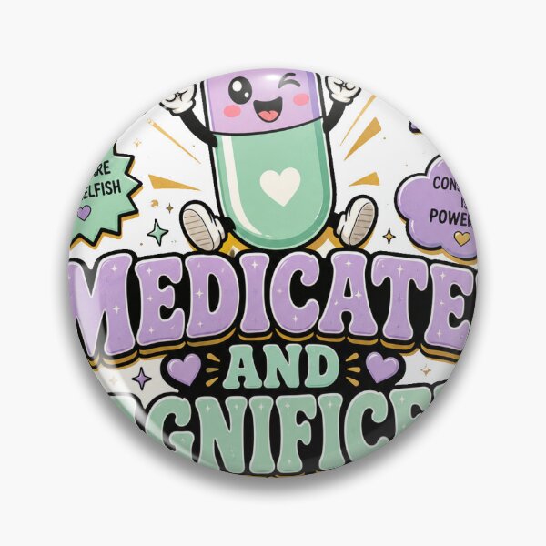 Item preview, Medicated and Magnificent Sticker designed and sold by RedRubyBubble.