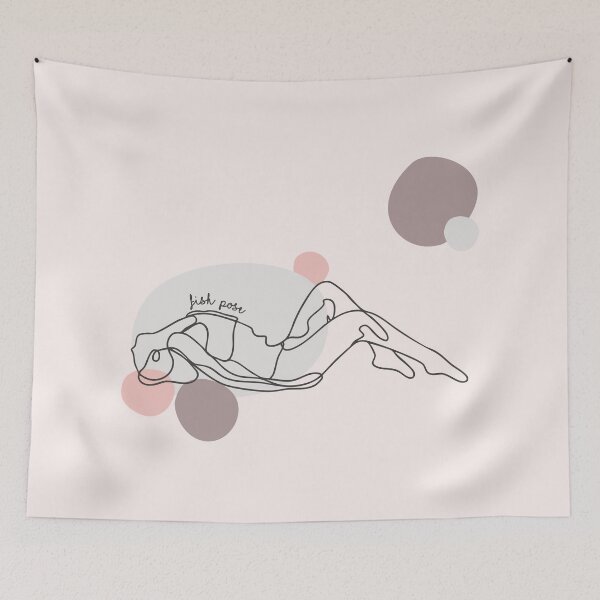 Item preview, Fish Pose - Yoga Line Art Series designed and sold by TheThankfulTyne.